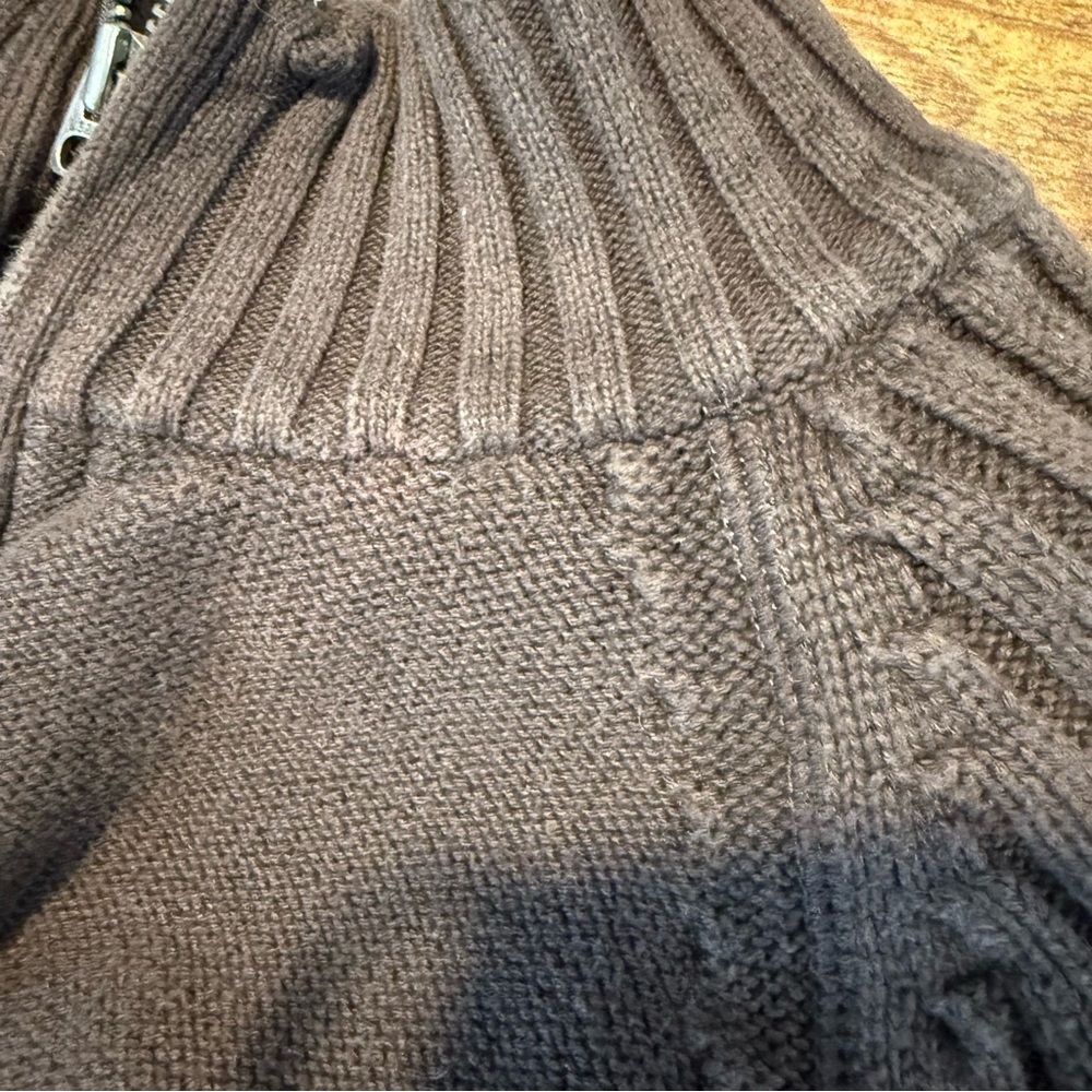 LEVI’S Men’s 1/4 Zipper Pullover Knit Sweater Ribbed Brown Mock Neck Size XL - Picture 11 of 14